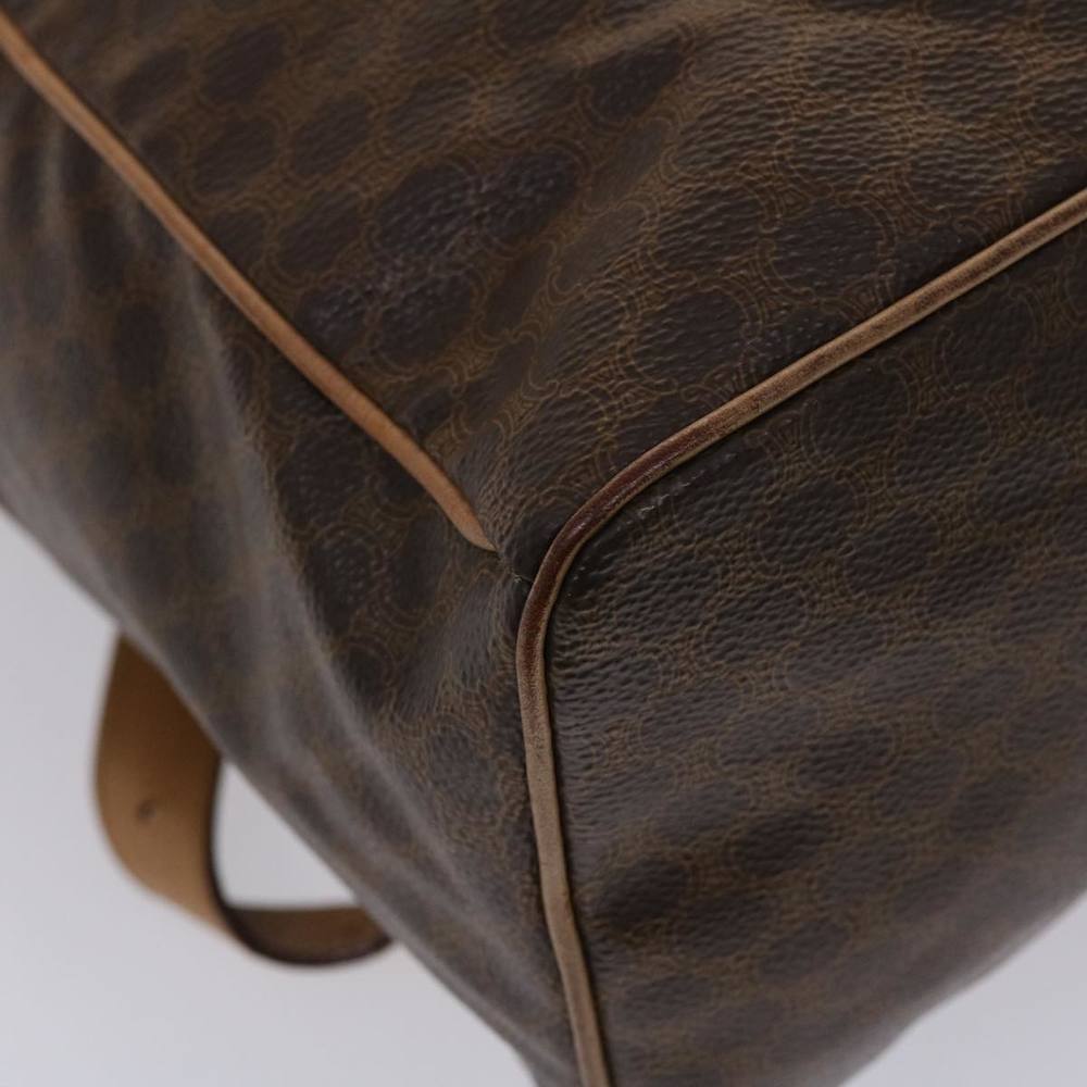 CELINE Macadam Canvas Backpack PVC Leather Brown Auth bs6391 - Picture 15 of 16